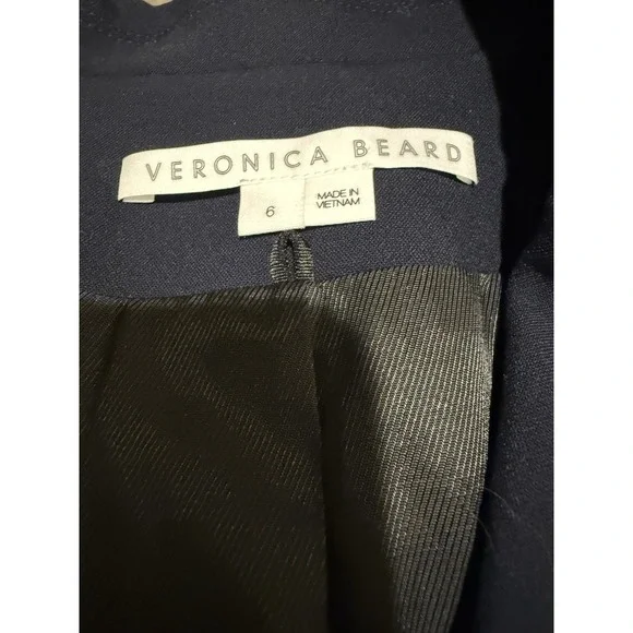 Veronica Beard Miller Dickey Jacket Navy Double Breasted Blazer Gold Button Sz 6 - Picture 9 of 11